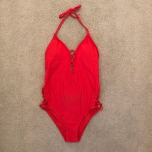 Express Red One Piece Swimsuit!